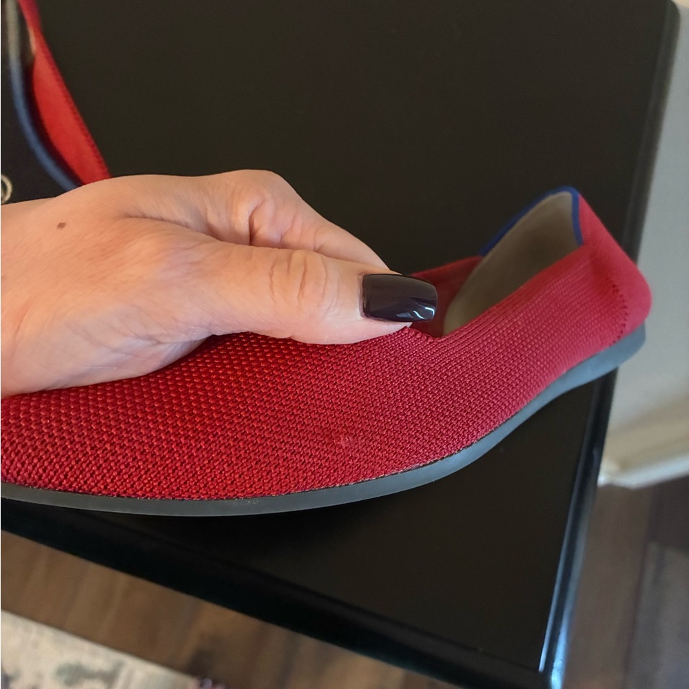Rothy’s Chili red Women's pointed toe Flats - Picture 2 of 5